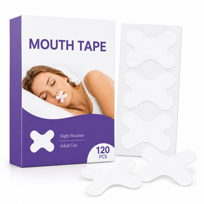 Mouth Tape for Adults, Gentle Mouth Strips for Night Routine, X-Shaped Sleep Tape with Soft Adhesive, Adult Use Only, Comfortable Overnight Mouth Tape for Home and Travel