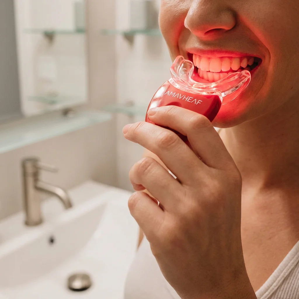 Red Light Teeth Whitening Device for Sensitive Gums | Amavheaf