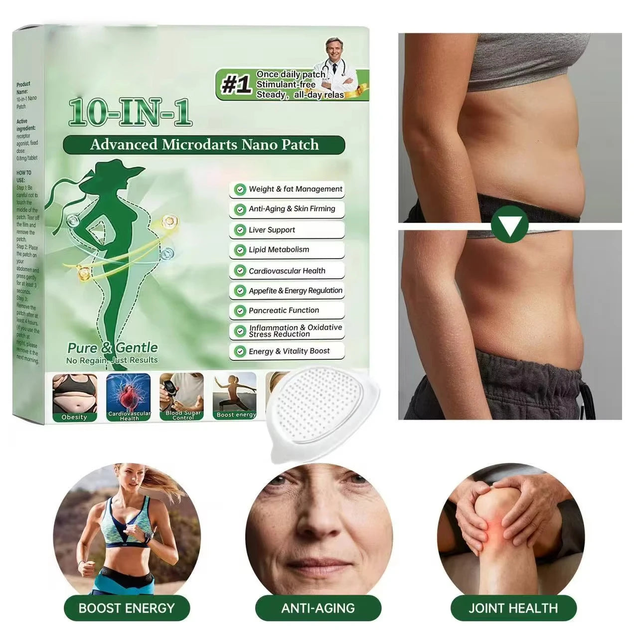 4Box/28Pcs Moringa & Berberine Weight Loss Patches | Amavheaf