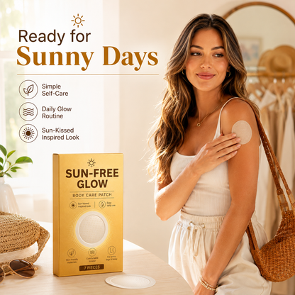 Sun-Free Glow Patch, 7 Pieces Round Micro-Tip Beauty Patches, Peel and Place Body Glow patch fes or Easy Routine Use, No-Mess Self-Tanning Patches Format for Travel, Daily Beauty and On-the-Go Care